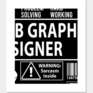 Web Graphic Designer T Shirt - MultiTasking Certified Job Gift Item Tee Posters and Art